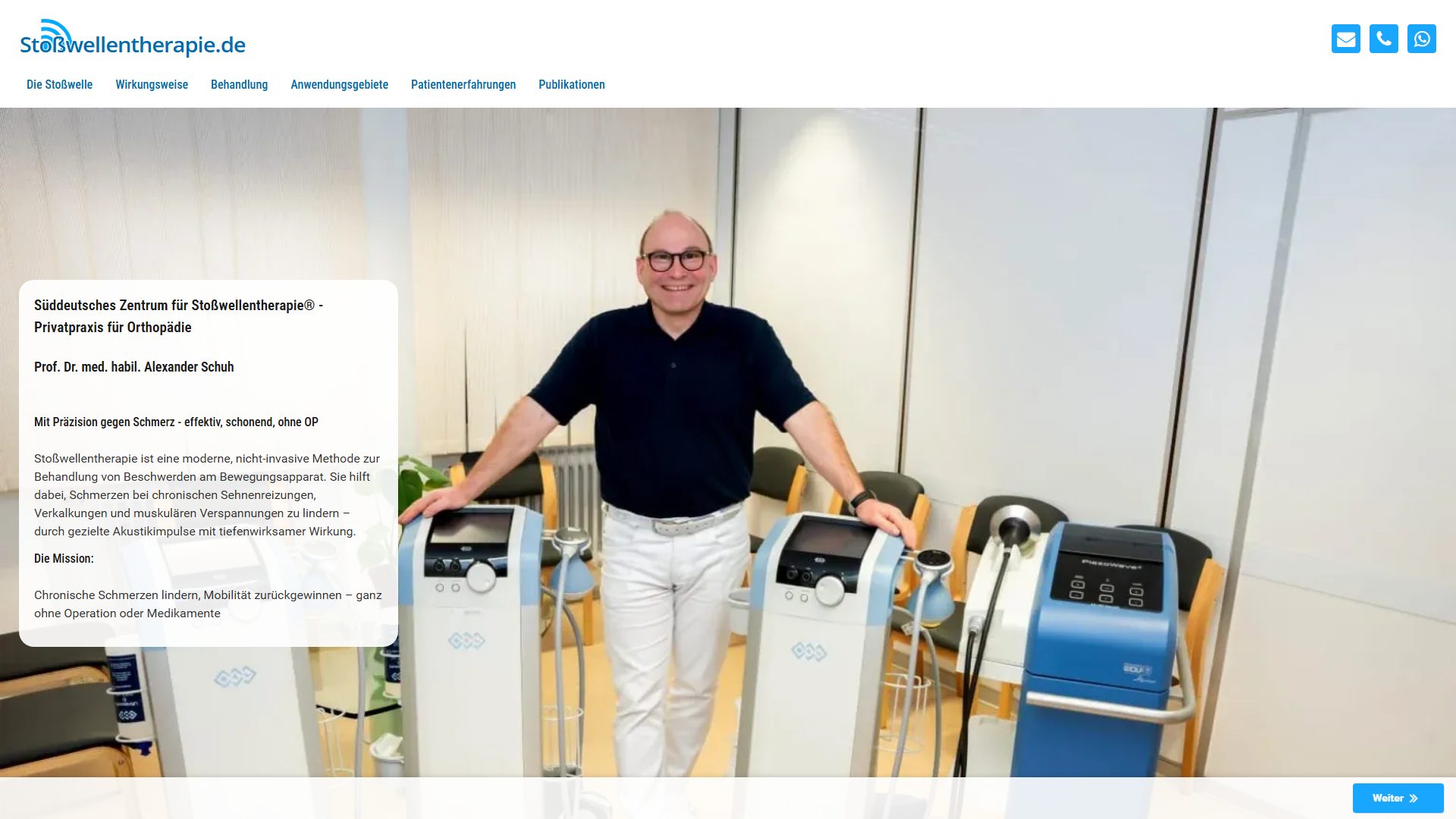 Individuelle Joomla-Website von stoßwellentherapie.de